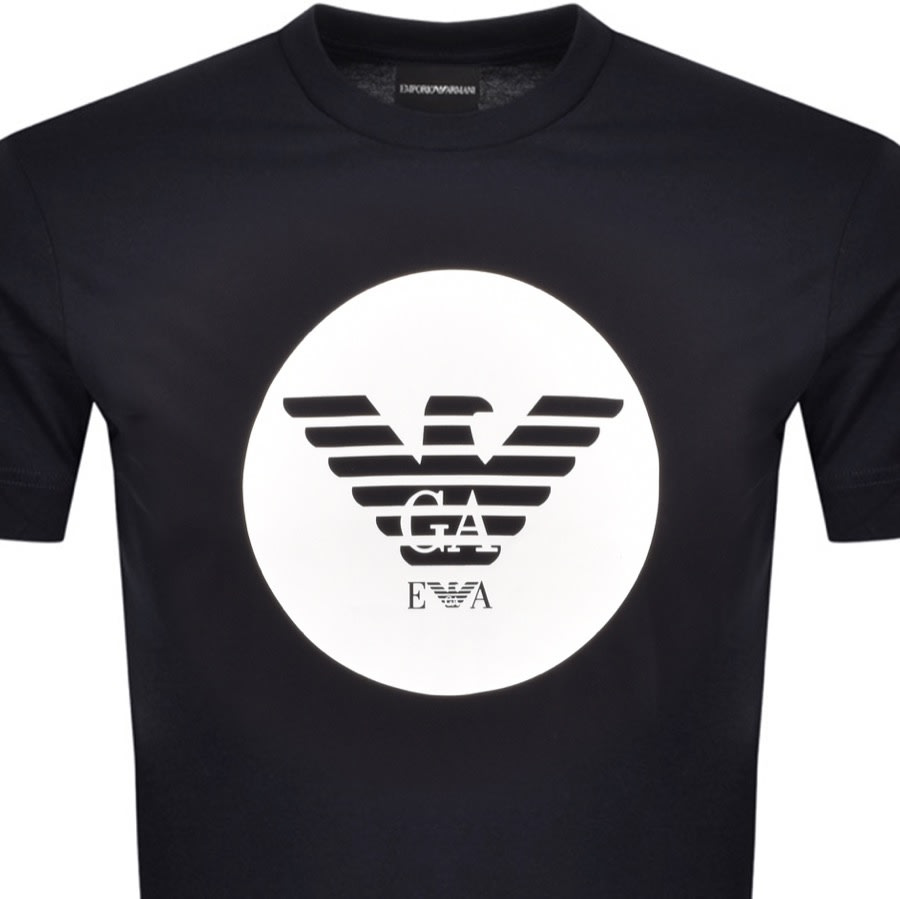 Alternative Image for ProductEmporio Armani Crew Neck Logo T Shirt Navy2